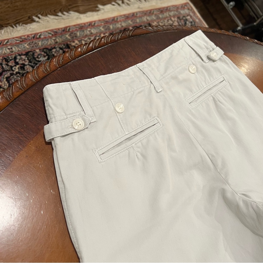 Maeve Pleated Wide-Leg Chino Trousers Size 0 Off-White/Blanc‎ - Picture 14 of 16